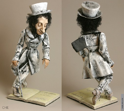 «Разговор с Онегиным», авторская кукла Ларисы Чуркиной, высота 40 см, папье-маше.