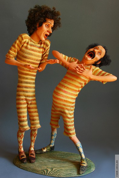 «Старинная итальянская песня»,  куклы шарж Александра Абдулова и Семена Фарады