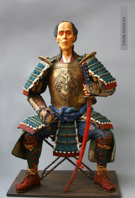 «Былые сражения», высота 55 см. Кукла самурай  Ларисы Чуркиной.